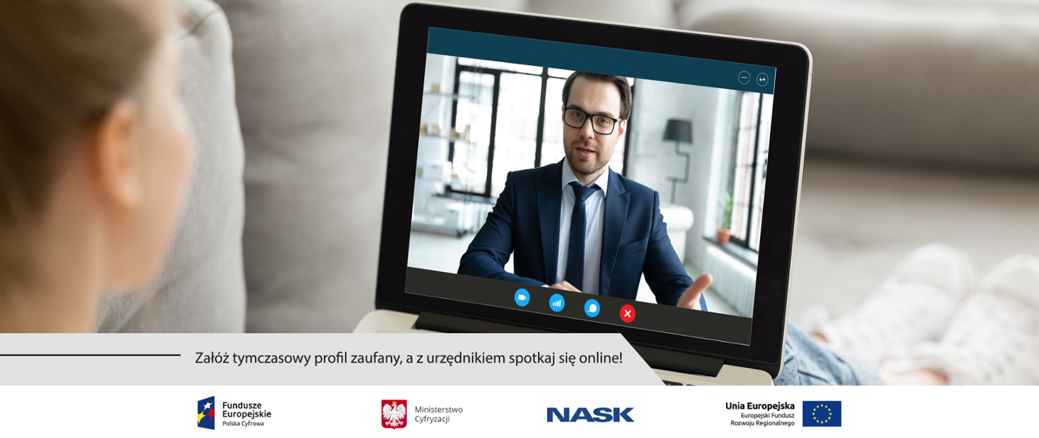 Powiększ baner tymczasowy profil zaufany. Źródło: www.gov.pl/web/cyfryzacja