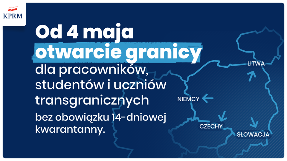 Baner od 4 maja otwarcie granic