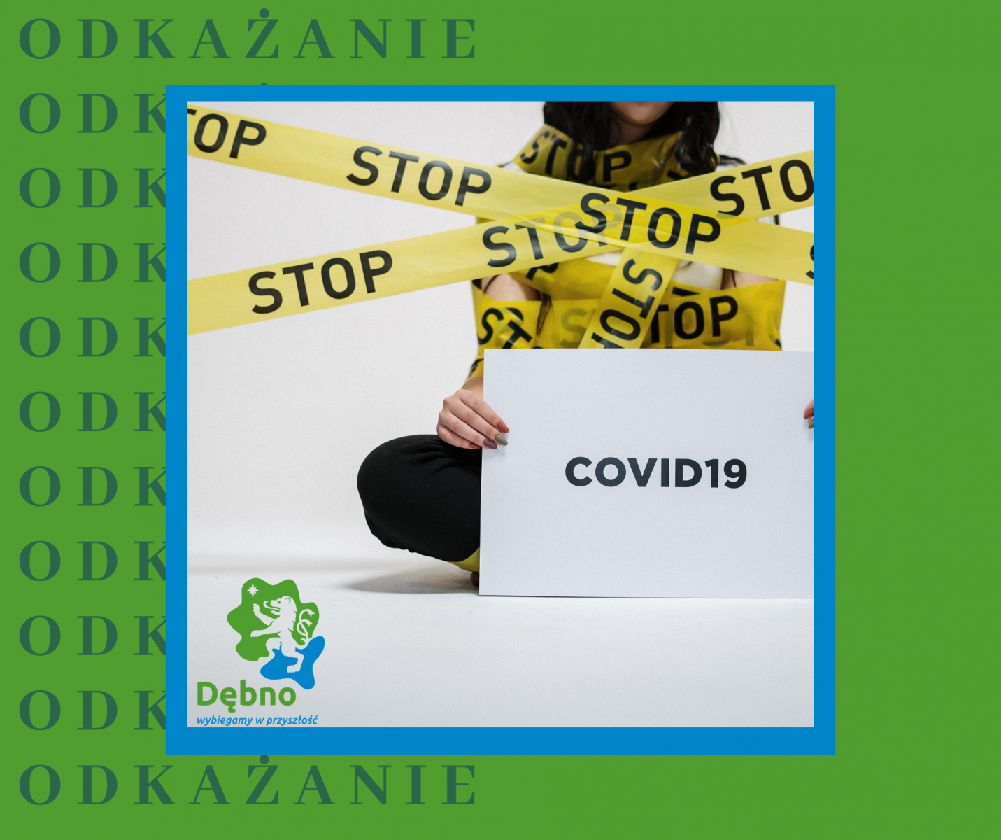 Grafika stop covid, odkażanie