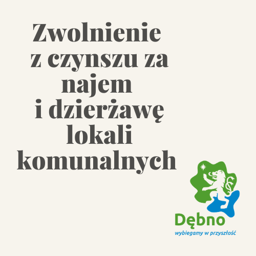 Baner zwolnienie z czynszu za najem i dzierżawę lokali komunalnych