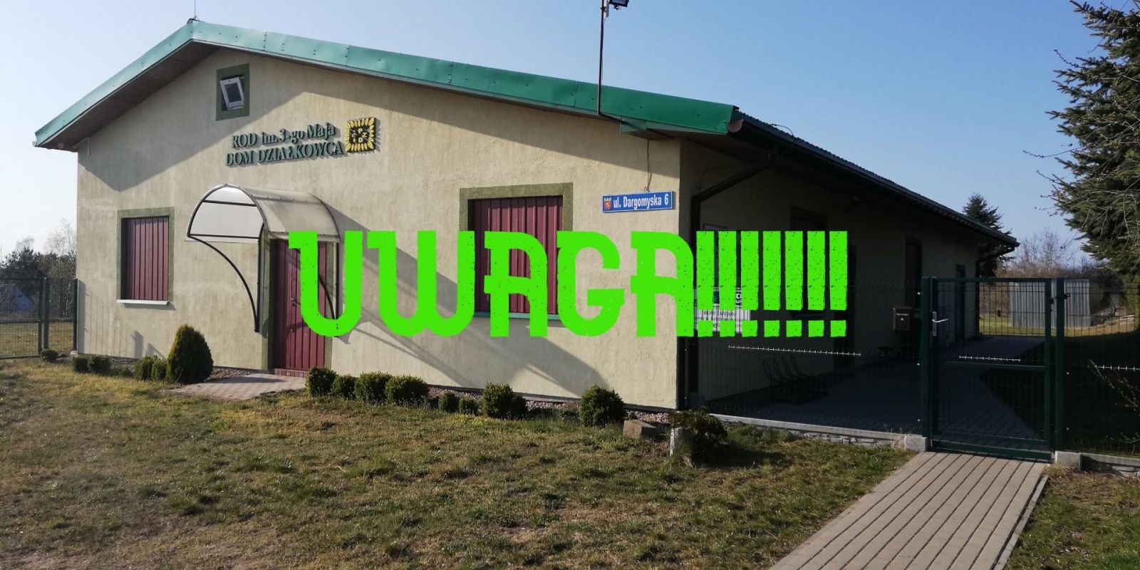 Powiększ zdjęcie. Budynek działkowy a na środku UWAGA!!!!