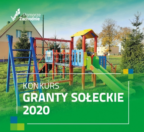 Powiększ plakt. plac zabaw i napis konkurs granty sołeckie 2020
