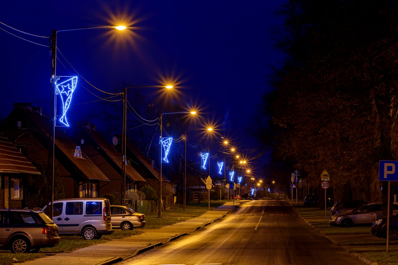 Powiększ ulica Grunwaldzka, elementy słupowe