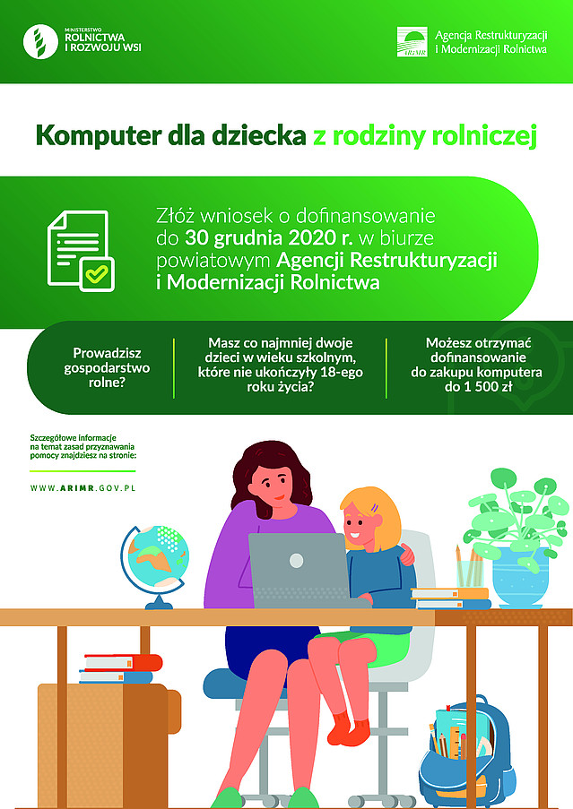 Powiększ plakat Kompuuter dla dziecka. Pełna treść w informacji