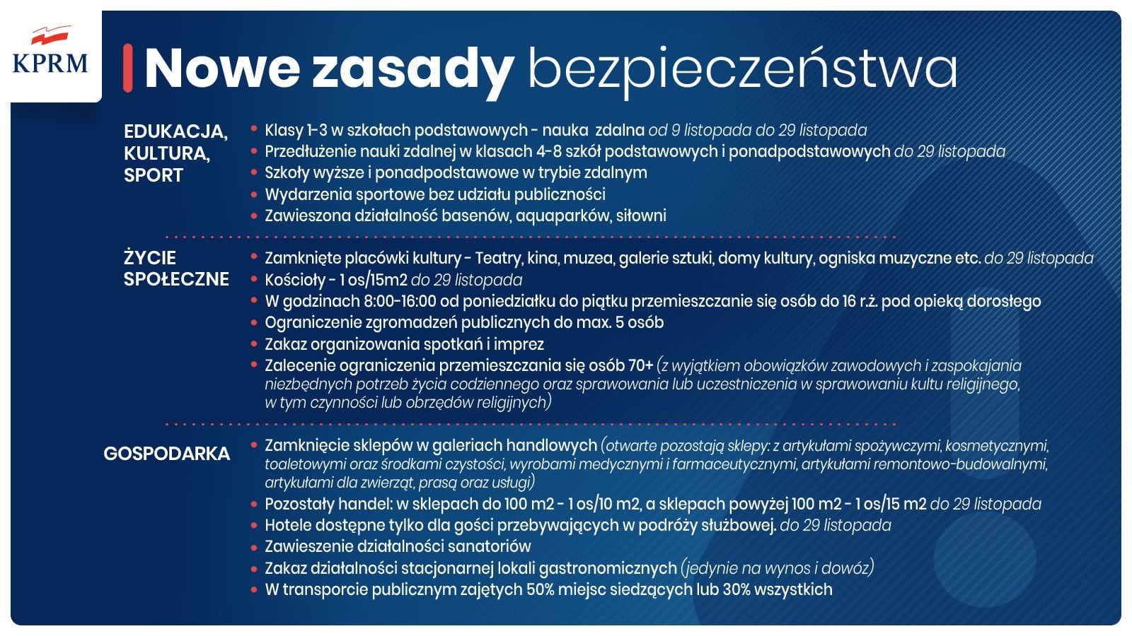Powiększ plakat Nowe zasady bezpieczeństwa. Pełna treść w informacji