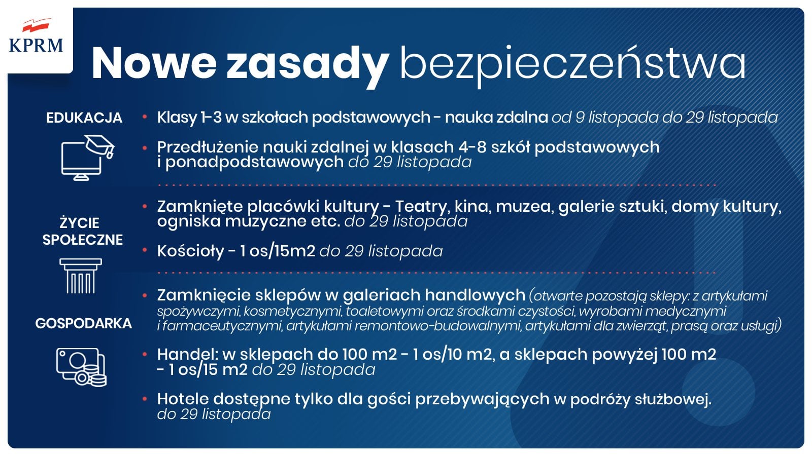 Powiększ baner Nowe zasady bezpieczeństwa. Pełna treść w informacji