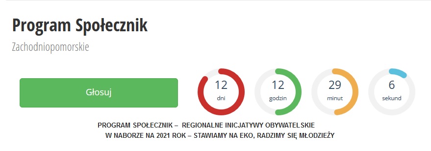 Powiękez grafikę . Program Społecznik w kolorowych kółkach podana liczba inicjatyw 