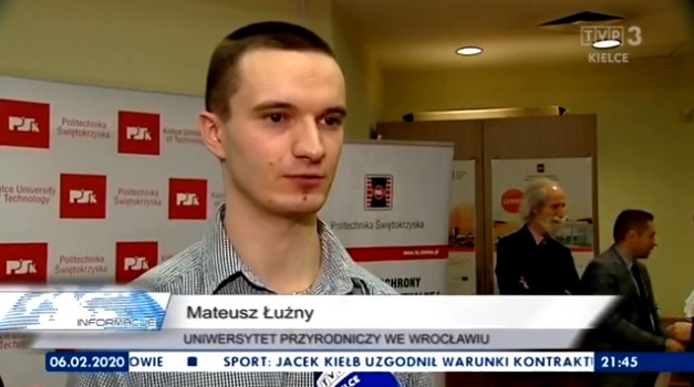 Powiększ stop klatak z wywiadu telewizyjnego