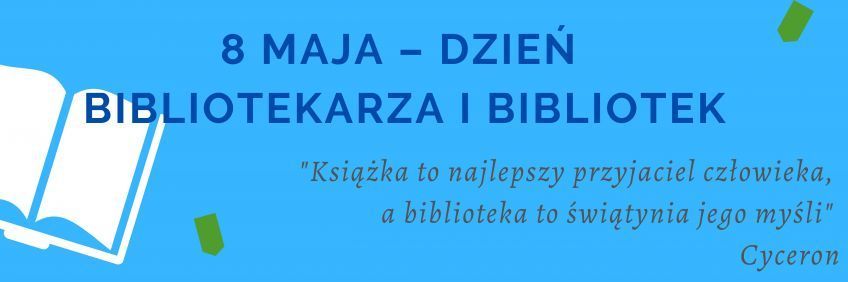 Powiększ baner 8 maja dzień bibliotekarza i bibliotek