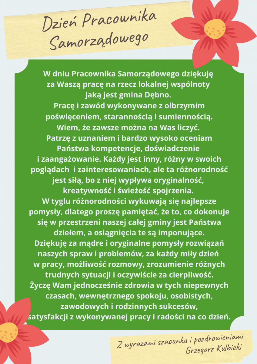 Powiększ życzenia. Pełna treść w informacji