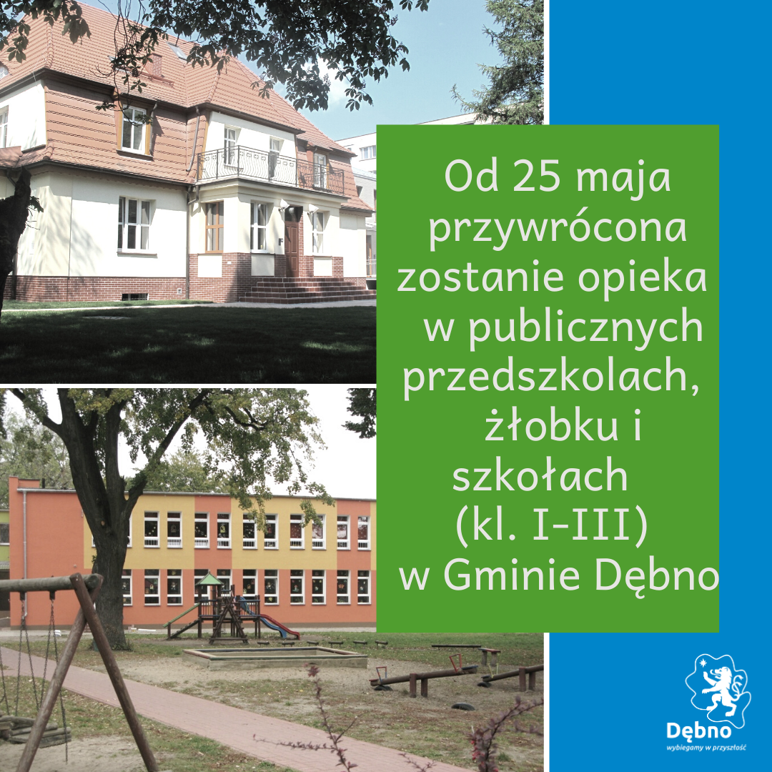 Powiększ grafikę od 25 maja przywrócona zostanie opieka w publicznych 
