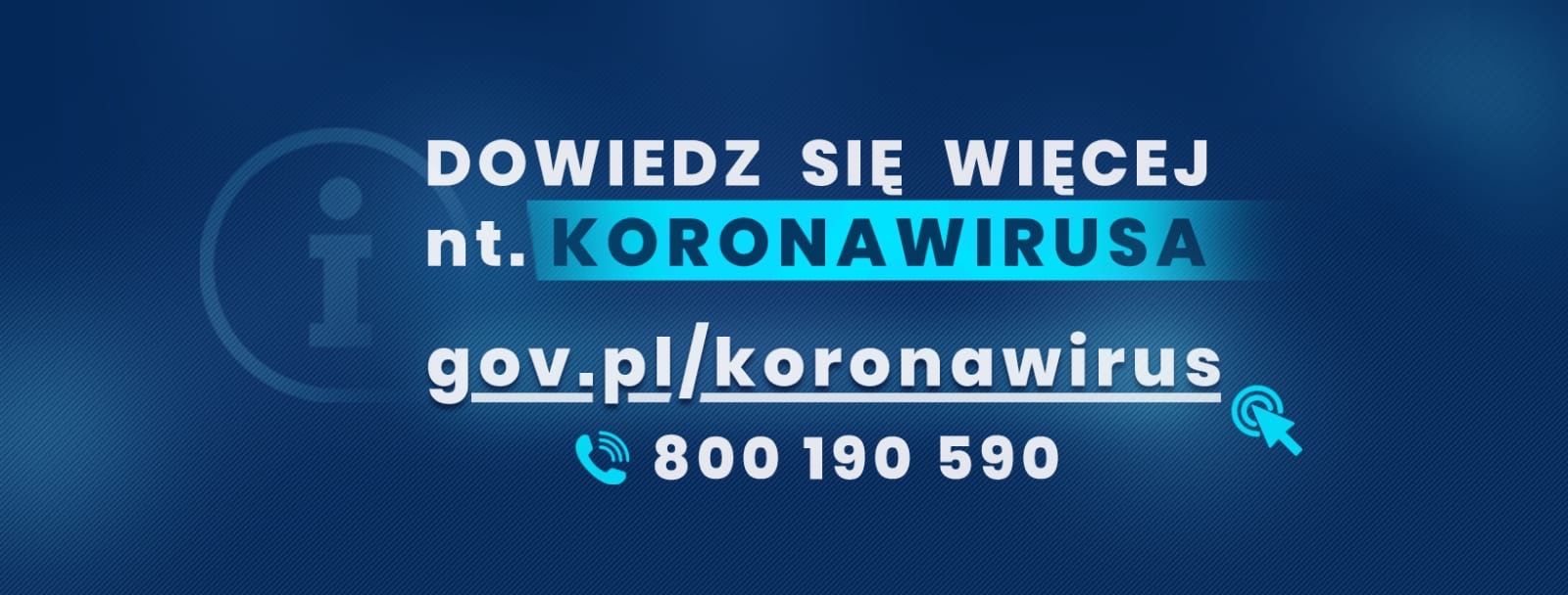 Powiększ  baner Dowiedz się więcej nt. koronowirusa