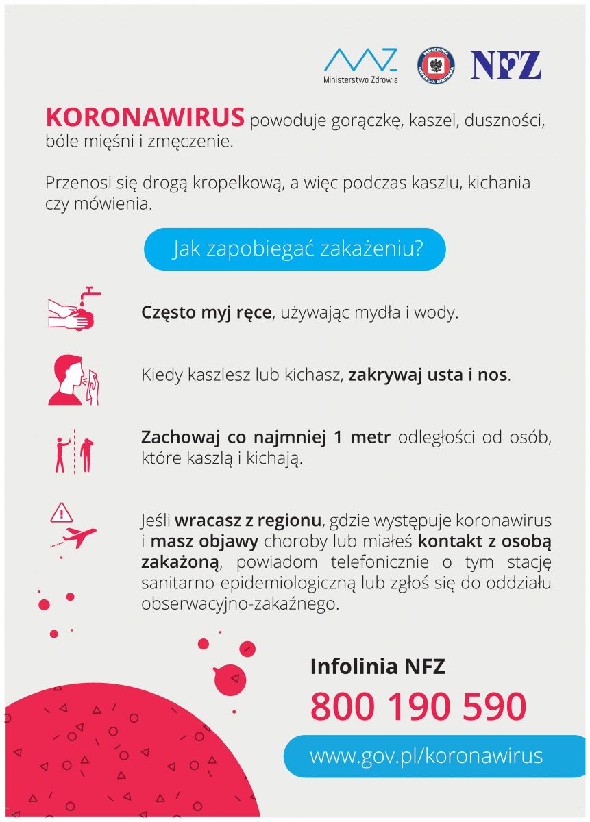 Plakat koronawirus