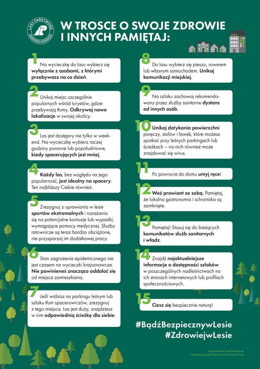 Powiększ grafikę jak bezpiecznie zachować się w lesie