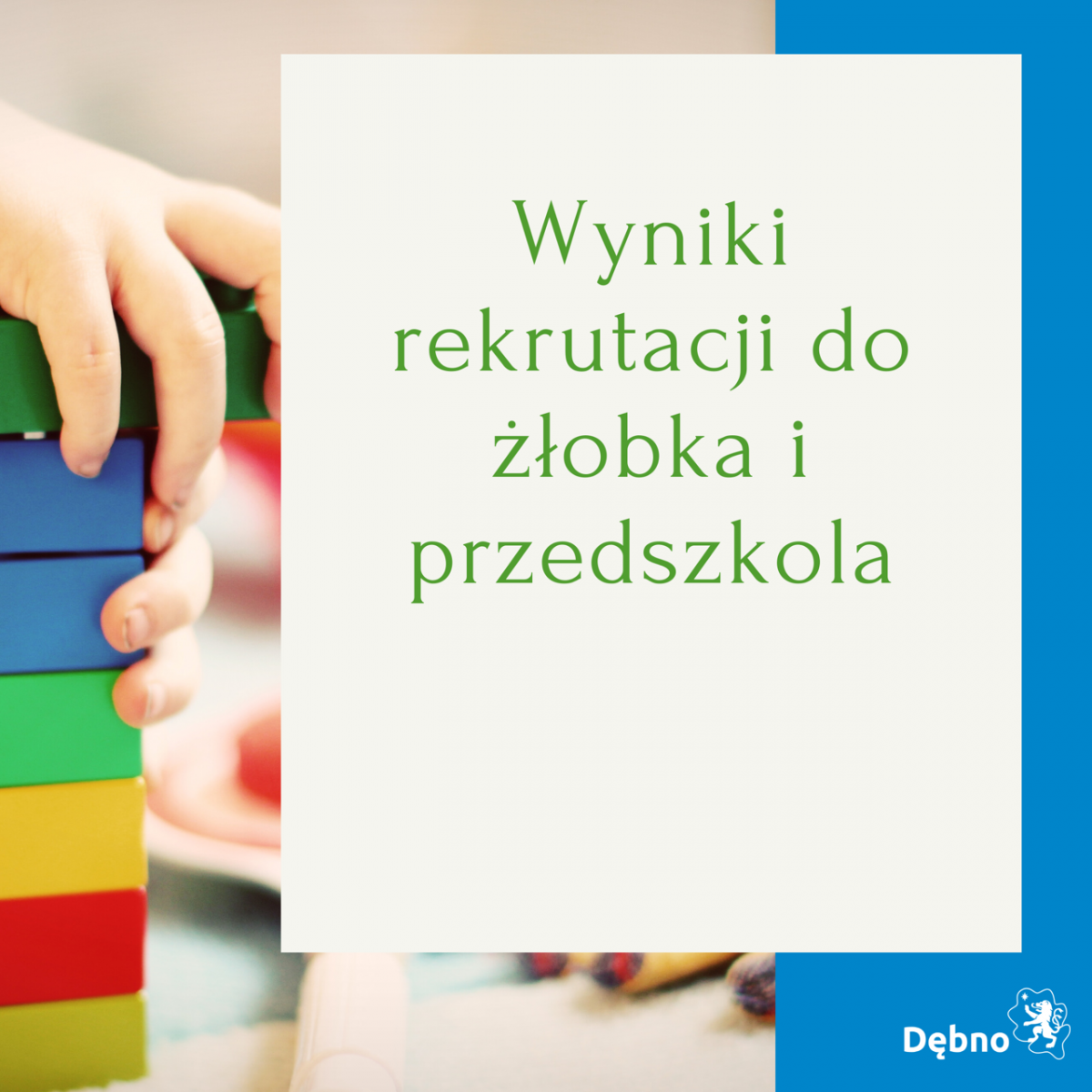 Powieksz baner Wyniki rekrutacji do żłobka i przedszkola