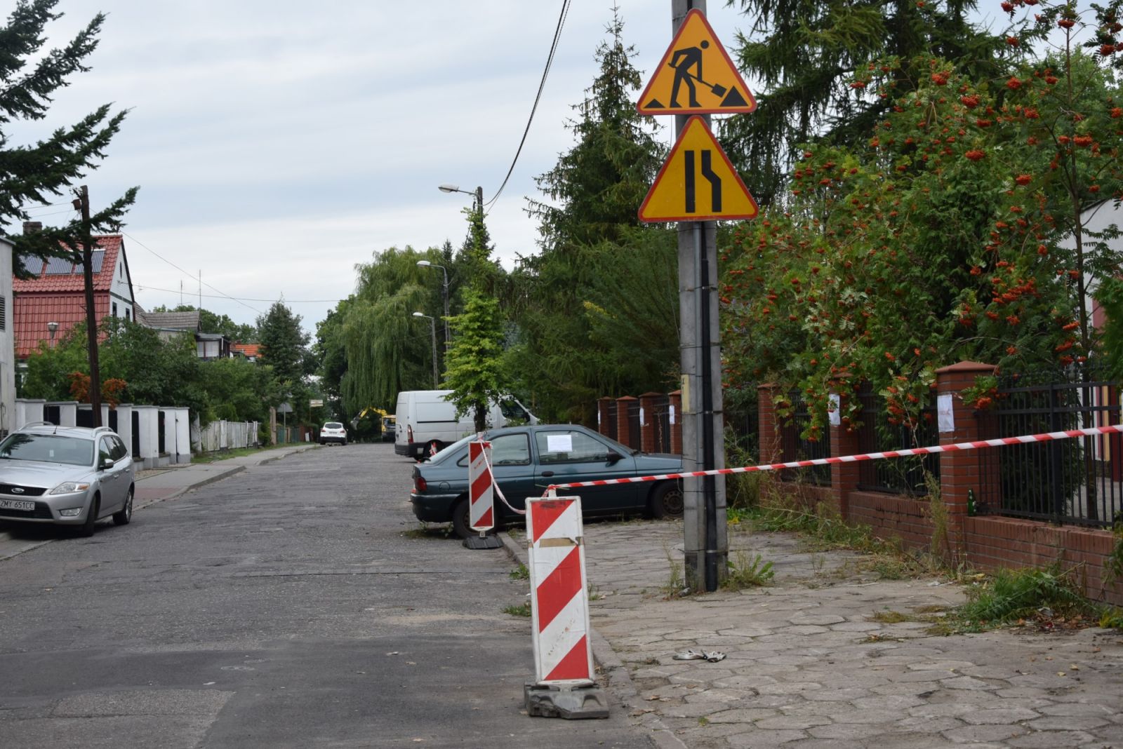 Powiększ zdjęcie. Utrudnienia na ulicy Wodnej