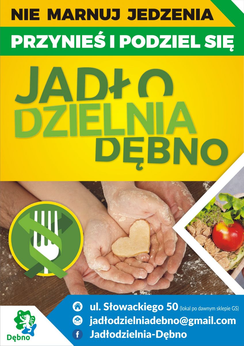 Plakat jadłodzielnia. Pełna treść w informacji