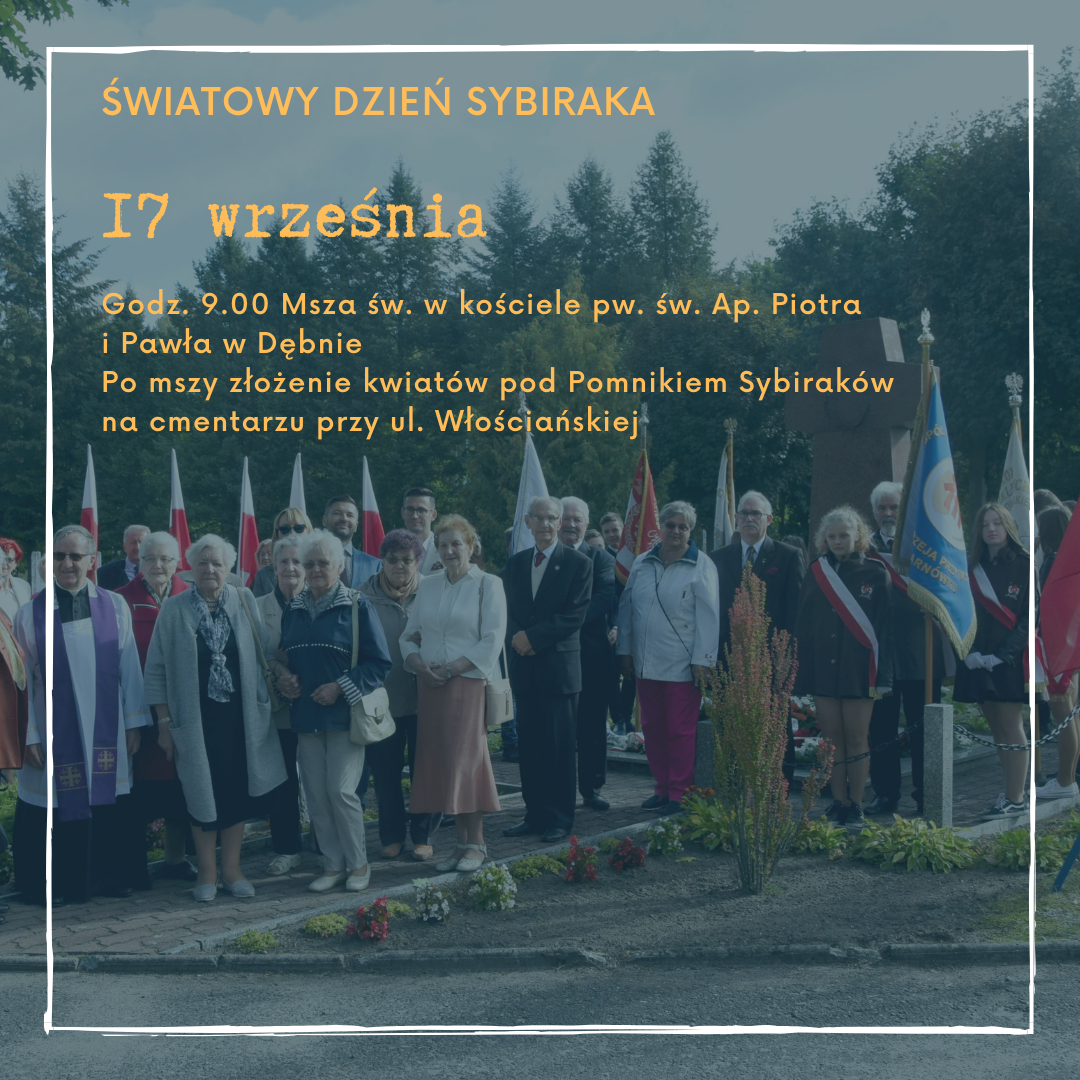 Powiększ grafikę ludzie przed Pomnikiem Sybiraków. Światowy Dzień Sybiraka 17 września.  