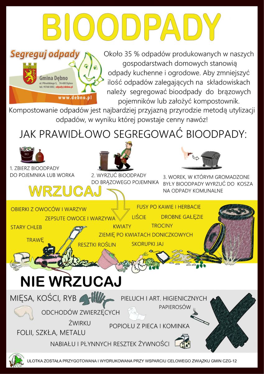 Powiększ ulotka: bioodpady. pełna treść w informacji