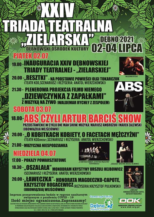Powiększ plakat zielony z programem. Pełna treść w informacji 