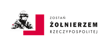 Powiększ grafikę Żołnierz i napis zostań żołnierzem Rzeczypospolitej
