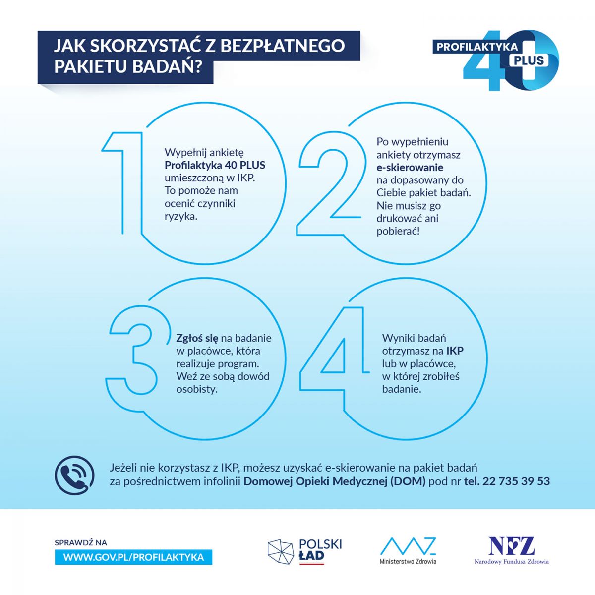 Powiększ grafikę jak skorzystać z bezpłatnego pakietu badań. Pełna treść w informacji
