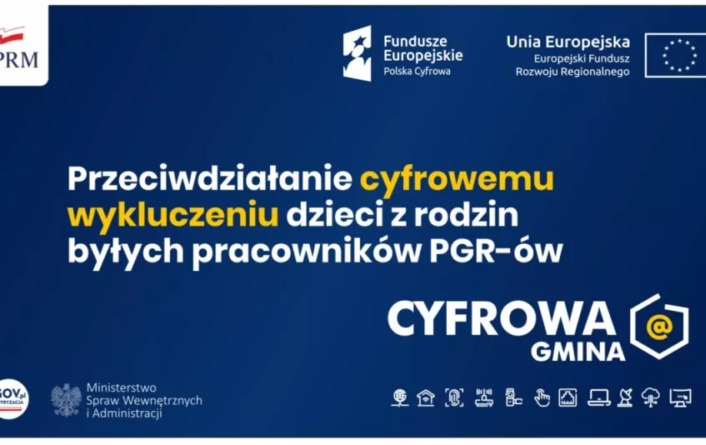 Powiększ baner przeciwdziałenie cyfrowemu wykluczeniu dzieci z rodzin PGR-ów