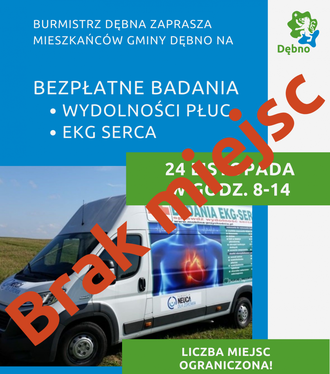 Powiększ plakat. Czerwony napis brak miejsc