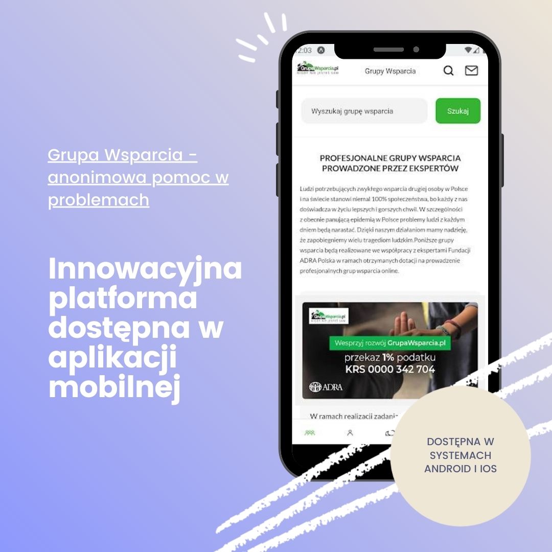 Powiększ baner. Telefon i rzut aplikacji na ekranie