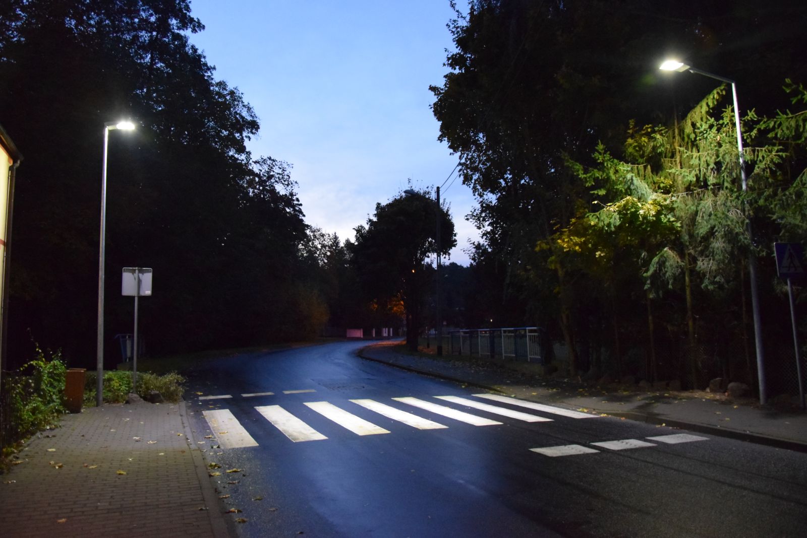 Doświetlone przejście na ulicy Grunwaldzkiej 