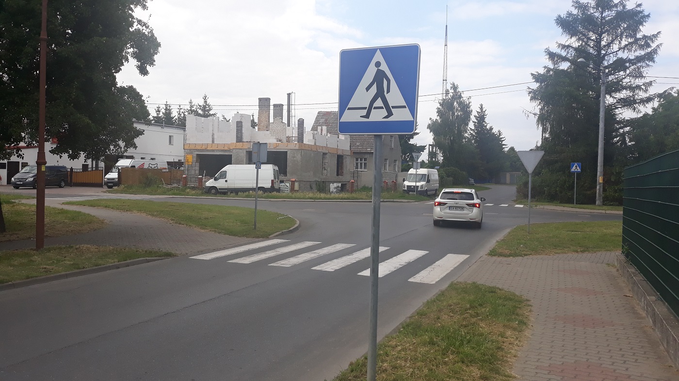 Skrzyowanie ulic Daszyńskiego i Grunwaldzkiej. 