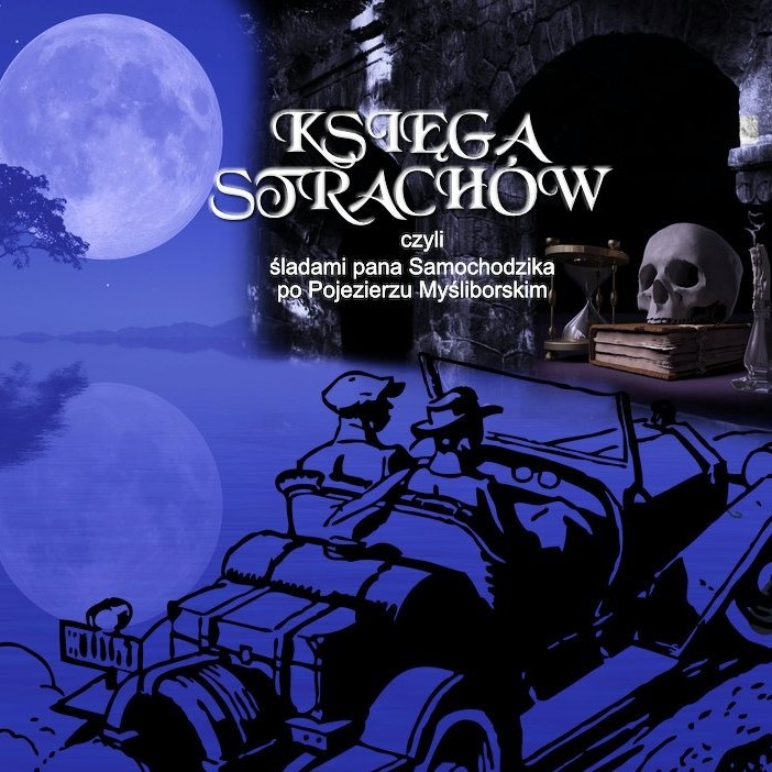 Powiększ mroczną grafikę, napis Księga Strachów