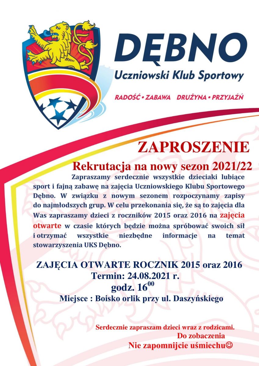 Powiększ plakat informujący o rekrutacji. Pełna treść w informacji