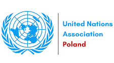 Niebieskie logo United Nations Association Poland