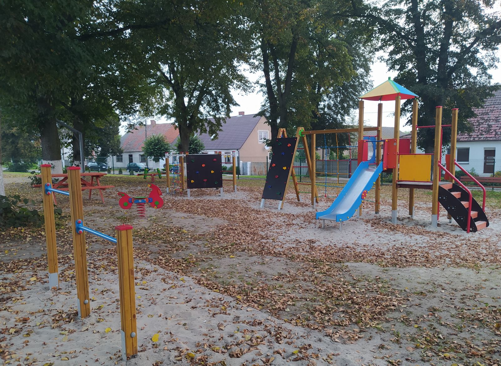 Powiększ zdjęcie. Plac zbaw, drzewa