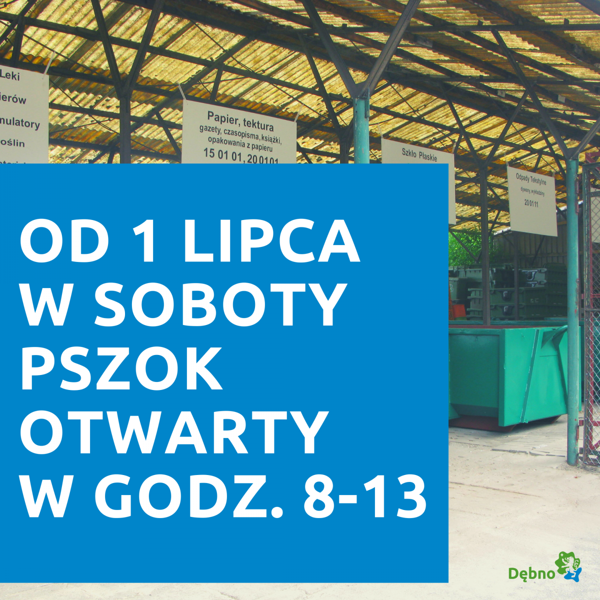Powiększ grafikę informującą o zmianie godzin otwarcia PSZOK-u