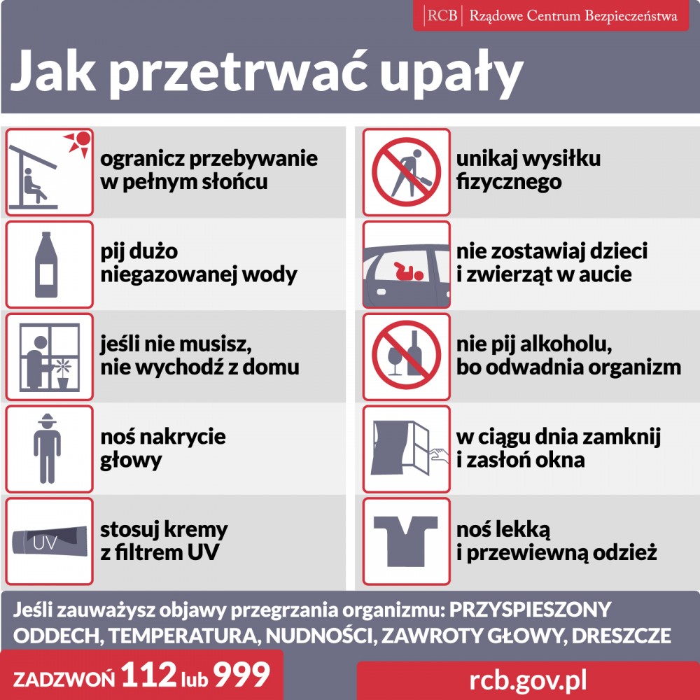 Powiększ grafikę przedstawiającą zalecenia. Pełna treść w informacji