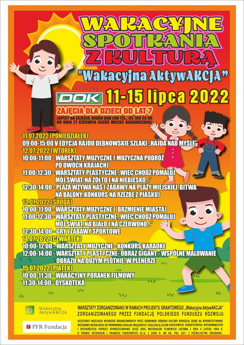 Powiększ plakat. Wakacyjne spotkania z kulturą. 