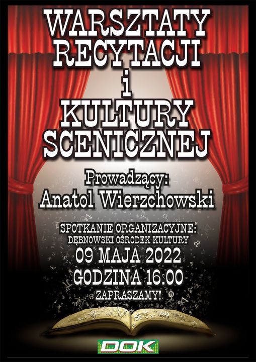 Powiększ plakat promujacy warsztaty. Pełna treść w informacji