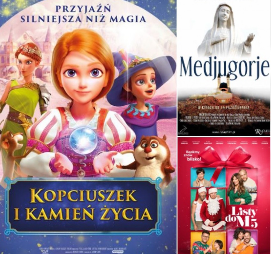 Powiększ grafikę. Kolaż plakatów filmów