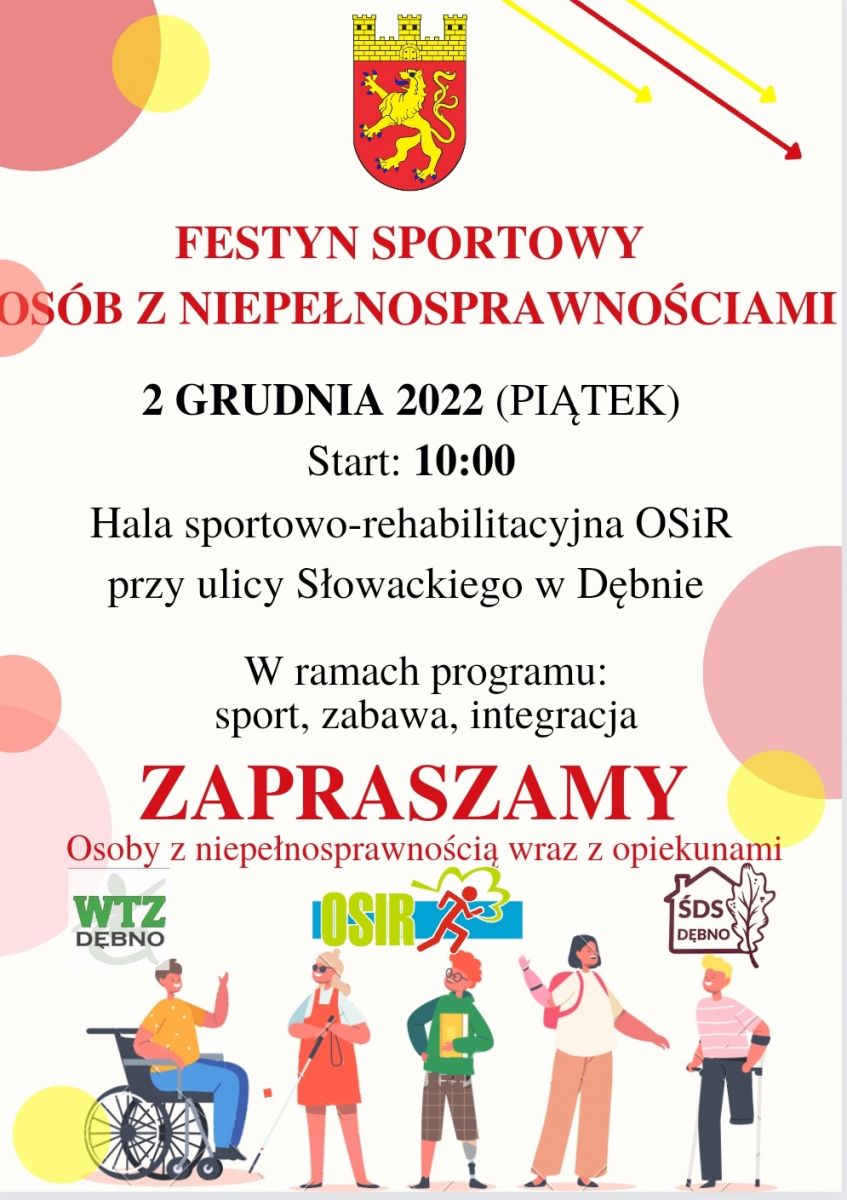 Powiększ plakat. Festyn Sportowy. Pełna treść w informacji