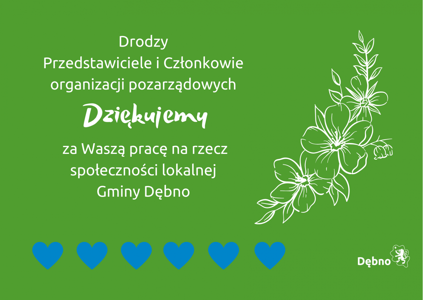 Powiększ kartkę z podziekowaniami dla NGO.