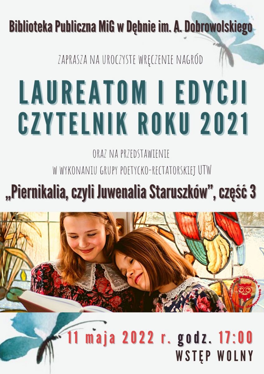 Powiększ plakat promujacy Galę czytelnika roku. Pełna treść w informacji poniżej 