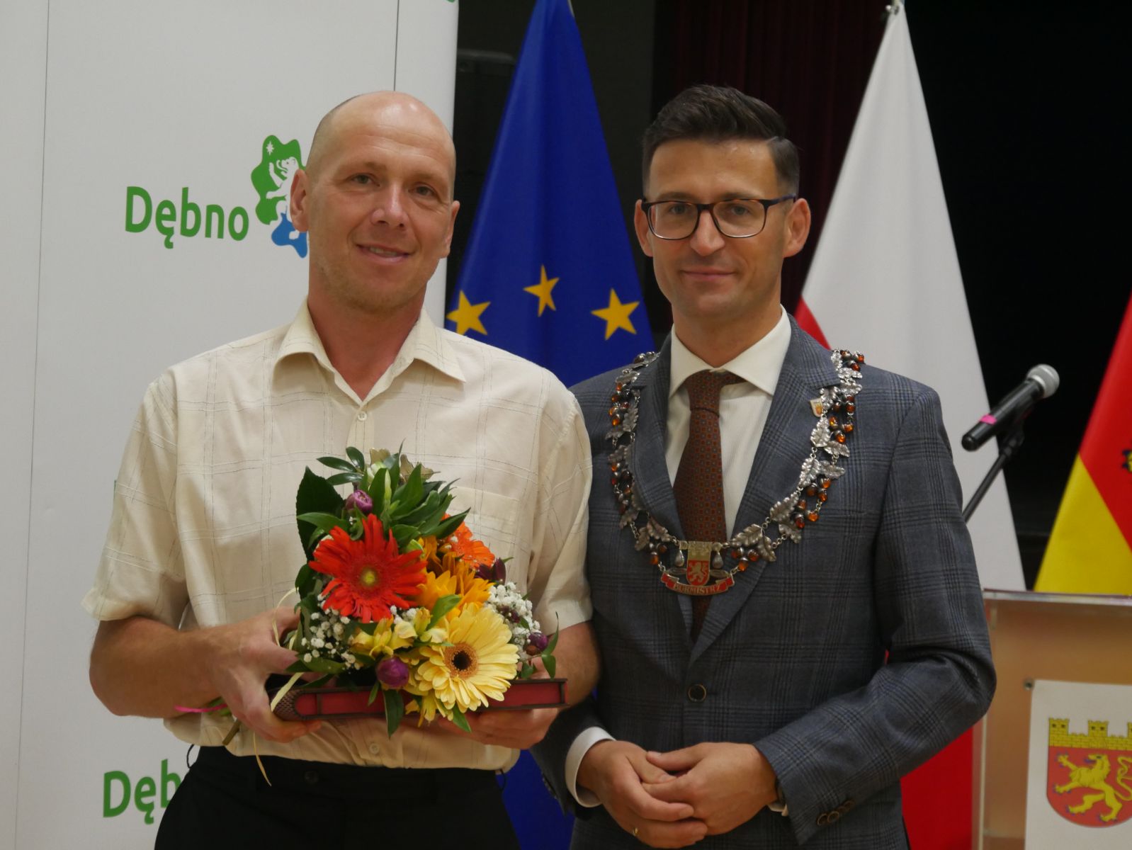 Mirosław Wujda z burmistrzem 