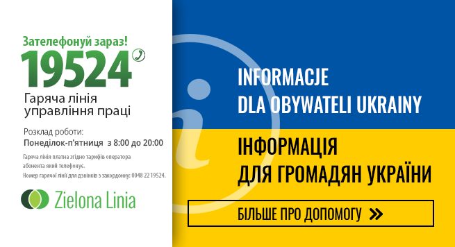 Ulotka w języku ukraińskim numer zielonej lini