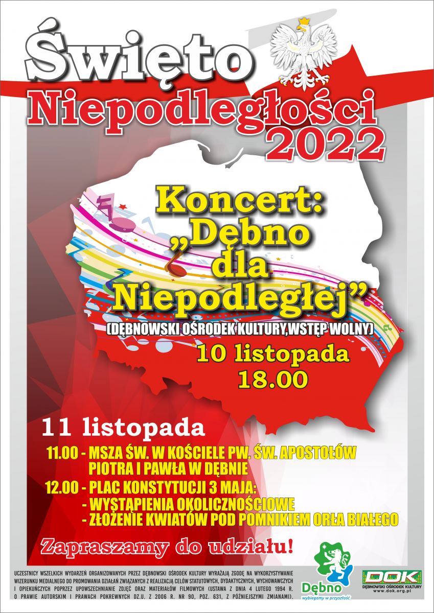 Powiększ plakat Święto Niepodległości 2022. Pełna treść w informacji 
