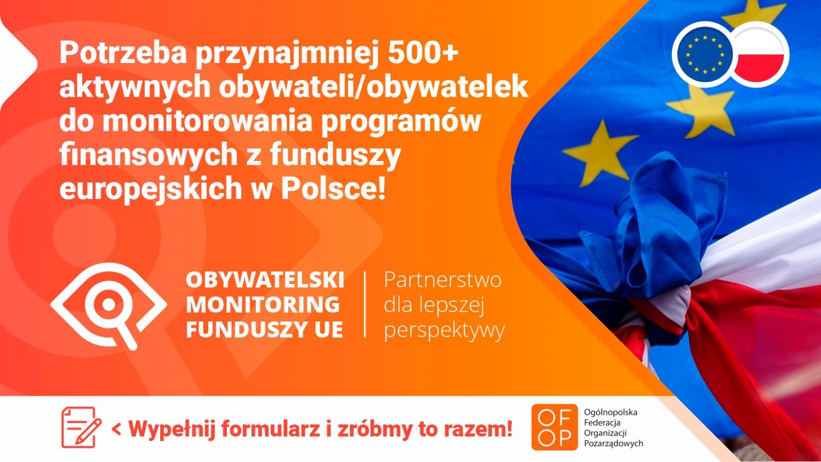 Powiększ grafike obywatelski monitoring  funduszy EU. Pełna treść w informacji 