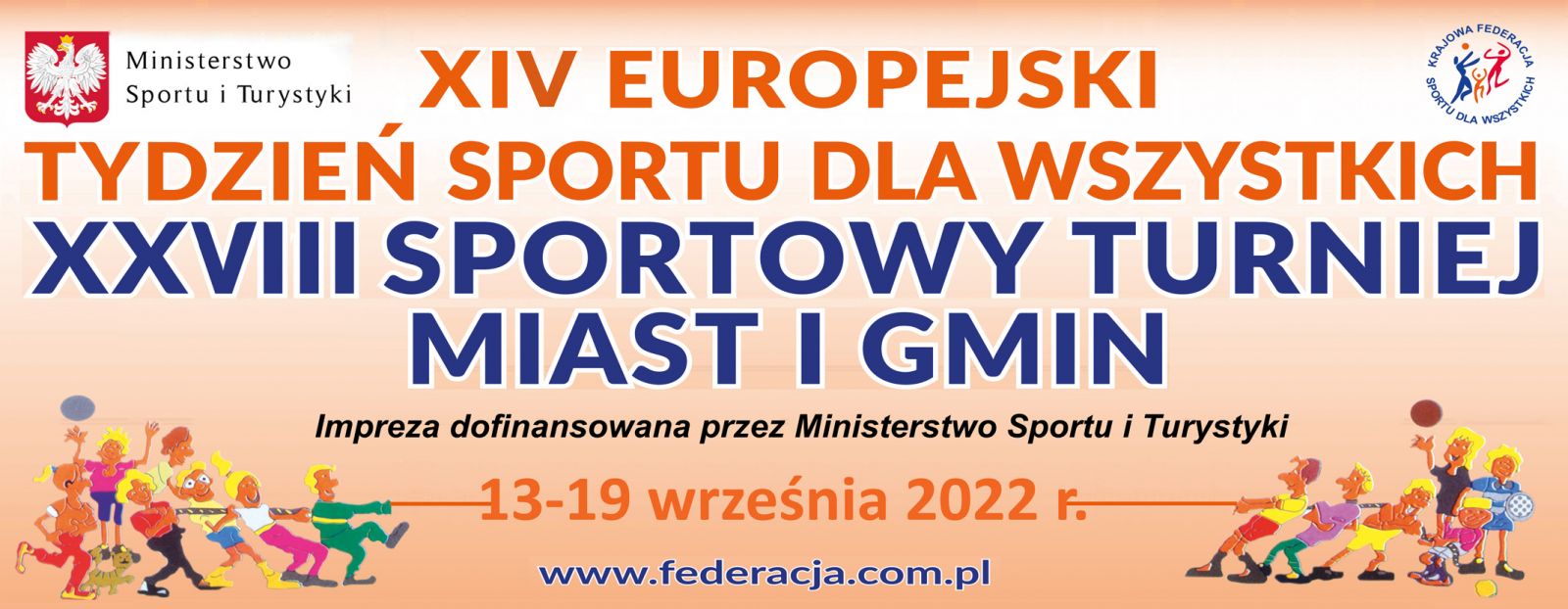Powiększ baner promujący sportowy turniej miast i gmin