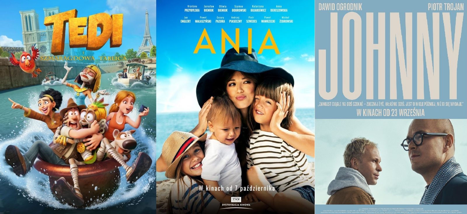 Powiększ grafikę. Trzy plakaty z filmów