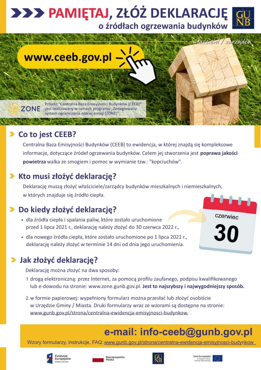 Powiększ ulotkę. Treść w informacji na stronie www.gunb.gov.pl